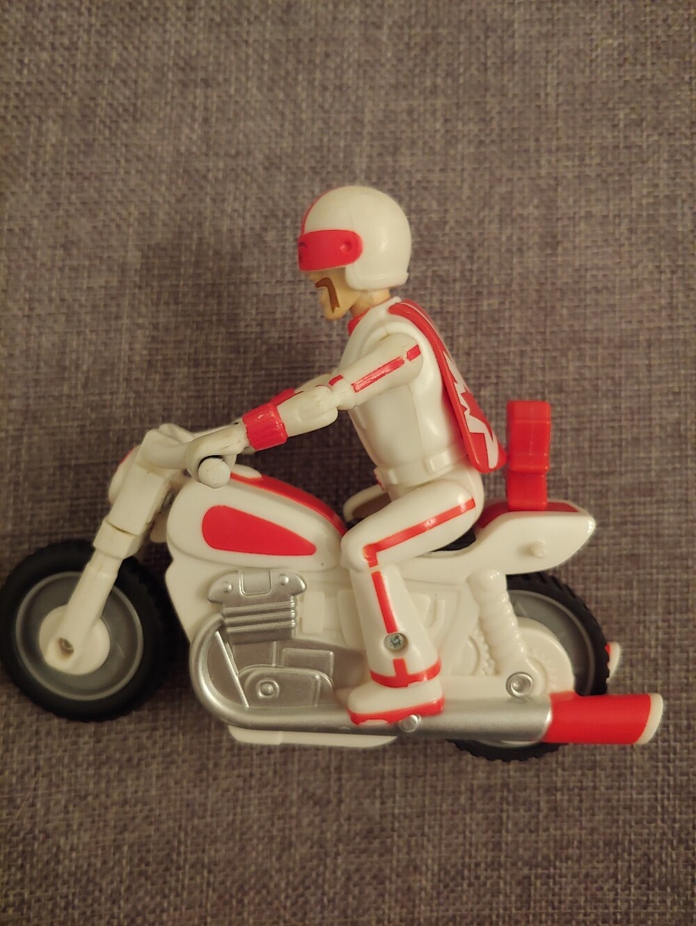 Toy Story 4 Disney Pixar Pull N' Go Duke Caboom On Motorcycle Toy Figure